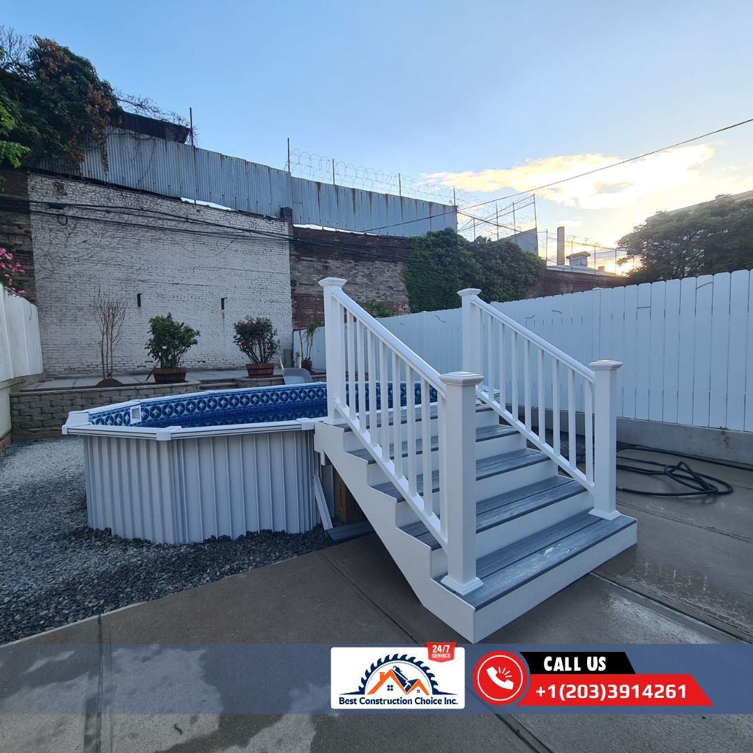 Above Ground Pool Deck Stairs – Safe & Stylish